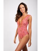 Maillot 1 pièc triangle Nassiba anisha bois de rose