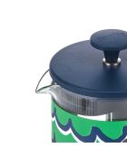 Caffettiera francese LC Pisa da 8 tazze, stile swirl in legno, HNDL verde - 1L