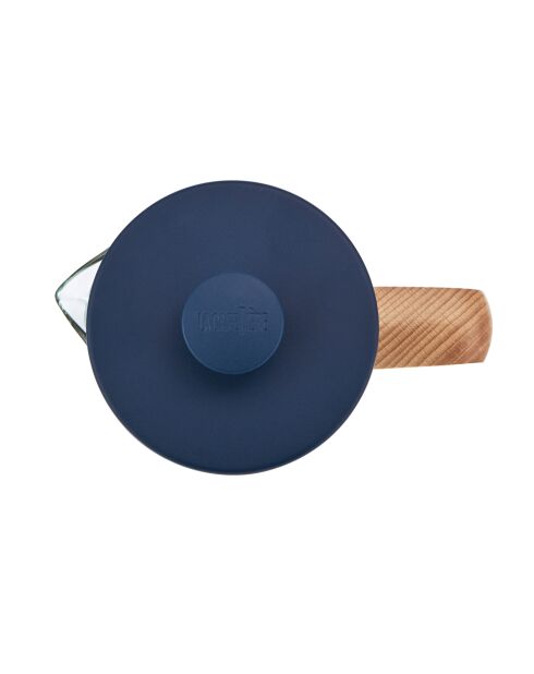 Caffettiera francese LC Pisa da 8 tazze, stile swirl in legno, HNDL verde - 1L