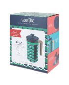 Caffettiera francese LC Pisa da 8 tazze, stile swirl in legno, HNDL verde - 1L