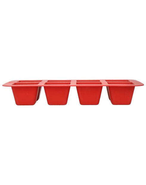 LC rote Silikon-Schokoladenform mit 24 Löffeln - 24x13x6 cm