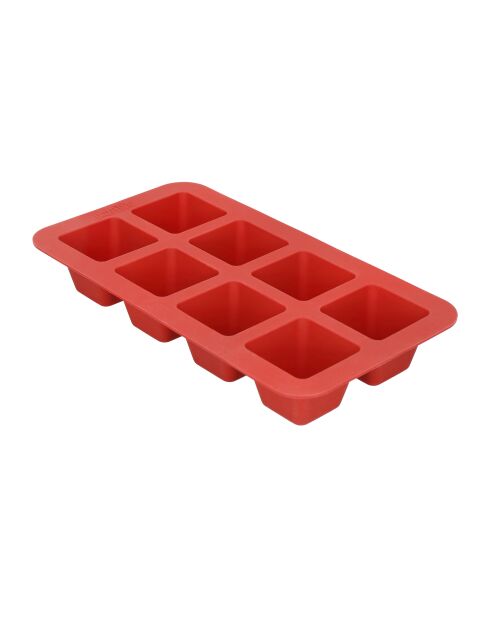 LC rote Silikon-Schokoladenform mit 24 Löffeln - 24x13x6 cm