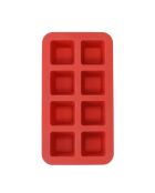 LC rote Silikon-Schokoladenform mit 24 Löffeln - 24x13x6 cm