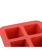 LC rote Silikon-Schokoladenform mit 24 Löffeln - 24x13x6 cm