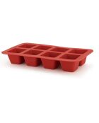 LC rote Silikon-Schokoladenform mit 24 Löffeln - 24x13x6 cm
