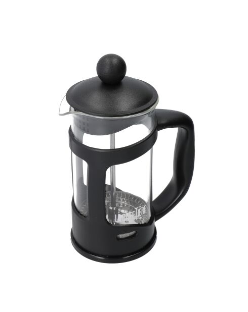 Caffettiera con pressa in vetro e plastica LC nera da 3 tazze - 350 ml