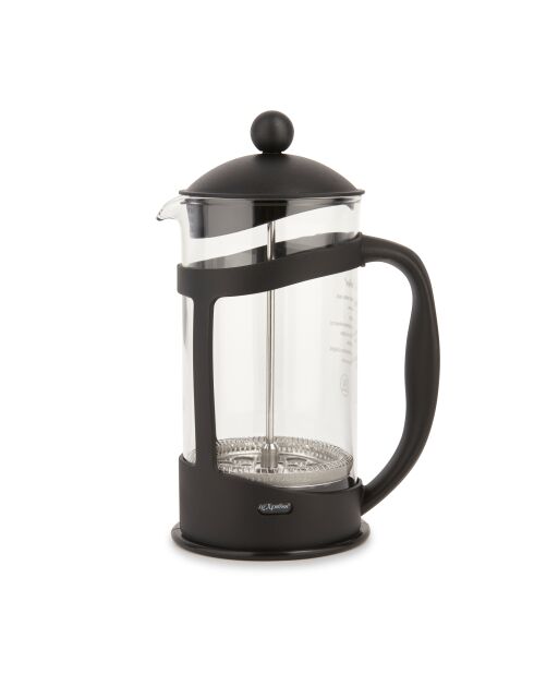 Caffettiera con pressa in vetro e plastica LC nera da 3 tazze - 350 ml