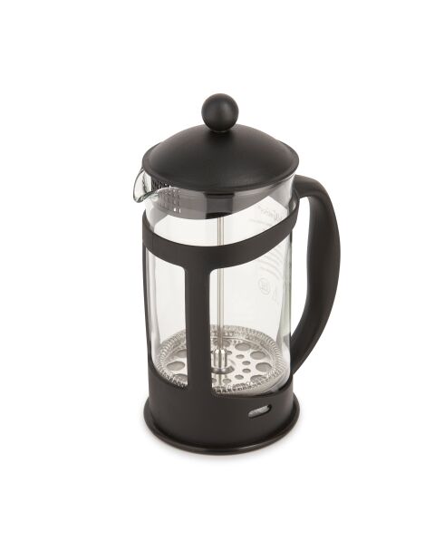 Caffettiera con pressa in vetro e plastica LC nera da 3 tazze - 350 ml