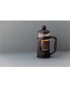 Caffettiera con pressa in vetro e plastica LC nera da 3 tazze - 350 ml