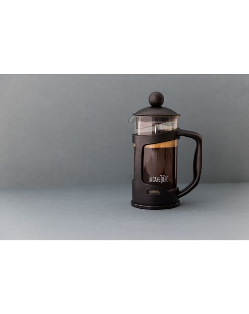 Caffettiera con pressa in vetro e plastica LC nera da 3 tazze - 350 ml
