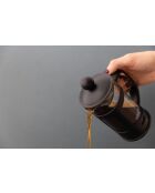 Caffettiera con pressa in vetro e plastica LC nera da 3 tazze - 350 ml