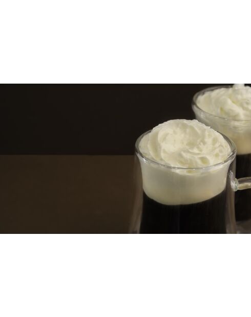 Set di bicchieri da caffè irlandese a doppia parete trasparente LC2 - 275 ml