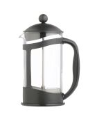 Caffettiera con pressa LC nera da 8 tazze in vetro e plastica - 1L