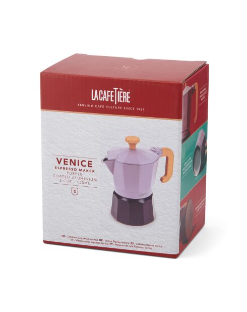 Cafetière italienne 3 tasses LC bicolore violette - 150ml