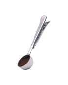 LC-Kaffeedosierer und silberner Beutelclip - 3,6 x 2,5 x 17,8 cm