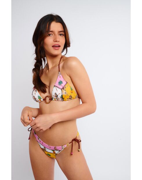 Thelionuna Ohan roze 2-delig driehoekig badpak