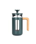 Caffettiera francese LC Pisa da 3 tazze con manico in legno verde - 350 ml