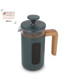Caffettiera francese LC Pisa da 3 tazze con manico in legno verde - 350 ml