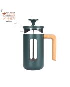 Caffettiera francese LC Pisa da 3 tazze con manico in legno verde - 350 ml