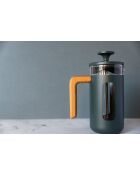 Caffettiera francese LC Pisa da 3 tazze con manico in legno verde - 350 ml