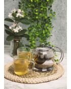 Théière filtre 2 tasses en verre Izmir inoxydable argentée - 660ml