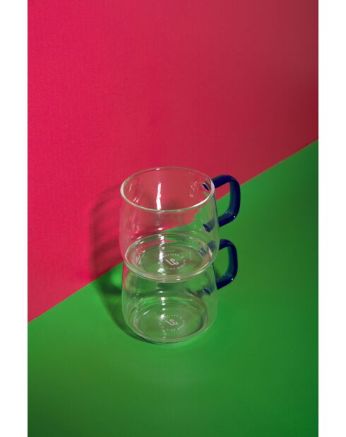 Set di 2 bicchieri LC colorati blu - 275ml