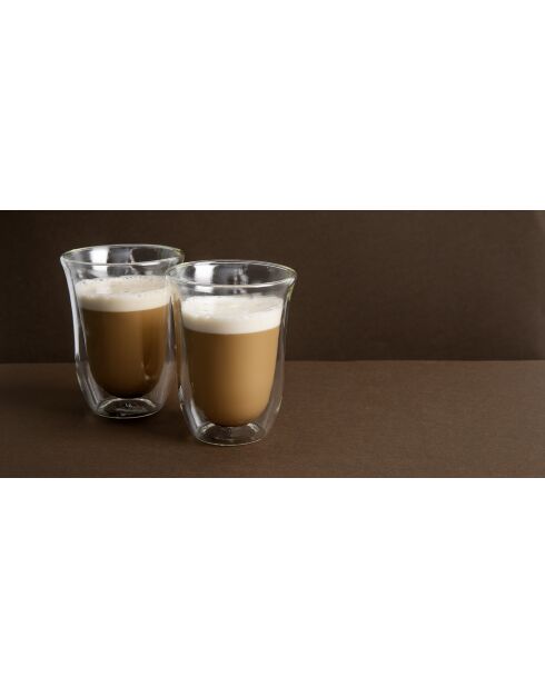 Set di 2 tazze da latte LC Jack trasparenti - 300 ml