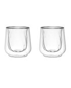 Set di 2 bicchieri da cortado trasparenti LC Siena a doppia parete - 135 ml