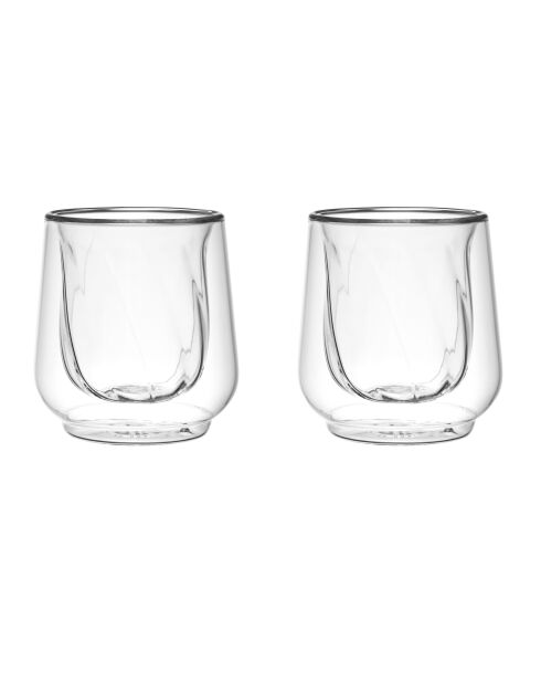 Set di 2 bicchieri da cortado trasparenti LC Siena a doppia parete - 135 ml