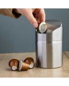 LC Mini-Mülleimer aus Edelstahl, 300 ml, silberfarben