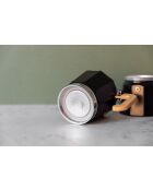 Italiaans koffiezetapparaat LC 3-kops, zwart houten handvat - 150 ml