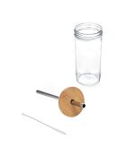 Bicchiere da tè a bolle LC con cannuccia trasparente - 650ml