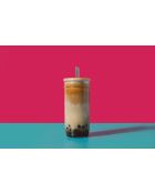 Bicchiere da tè a bolle LC con cannuccia trasparente - 650ml