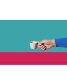 Tazza da caffè espresso in ceramica color crema LC Latte - 8x8x5 cm