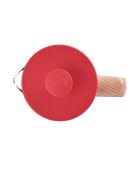 Caffettiera francese LC Pisa block da 8 tazze con manico in legno rosso - 1L