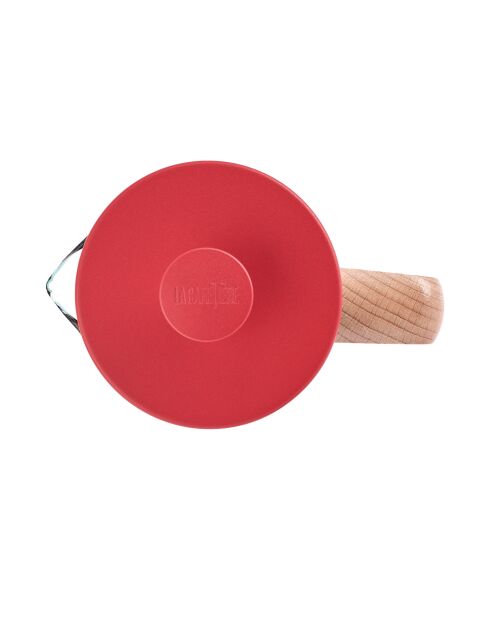 Caffettiera francese LC Pisa block da 8 tazze con manico in legno rosso - 1L