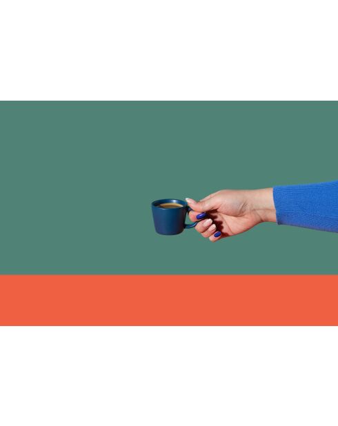 Tazzina da espresso in ceramica LC blu - 65ml