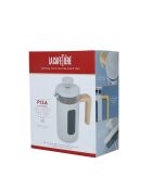 Caffettiera francese LC Pisa da 3 tazze con manico in legno color crema - 350 ml