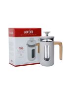 Caffettiera francese LC Pisa da 3 tazze con manico in legno color crema - 350 ml