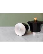 Italiaans koffiezetapparaat LC 6-kops, zwart houten handvat - 290 ml