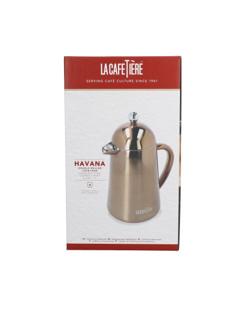 Havana French Press für 8 Tassen mit doppelter Kupferwand — 1 l