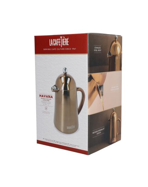 Havana French Press für 8 Tassen mit doppelter Kupferwand — 1 l