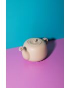 Teiera in ceramica LC color crema stile latte - 1,2 litri