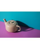 Teiera in ceramica LC color crema stile latte - 1,2 litri