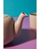 Teiera in ceramica LC color crema stile latte - 1,2 litri