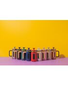 Caffettiera francese LC Pisa da 3 tazze con manico in legno rosso - 350 ml