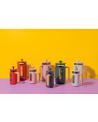 Caffettiera francese LC Pisa da 3 tazze con manico in legno rosso - 350 ml