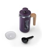 Caffettiera francese LC Pisa da 3 tazze con manico in legno viola - 350 ml