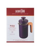 Caffettiera francese LC Pisa da 3 tazze con manico in legno viola - 350 ml