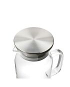 Caraffa in vetro trasparente LC a parete singola - 1,5 L